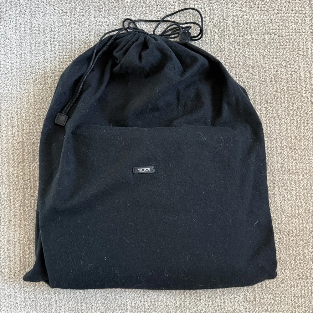 TUMI textured black leather attaché travel bag or briefcase